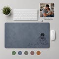Custom Dad & Kid Photo Sketch Line Art Desk Mat, Personalized Fathers Day Gift For Husband, Custom Picture Mouse Pad Keepsake Office Decor product logo
