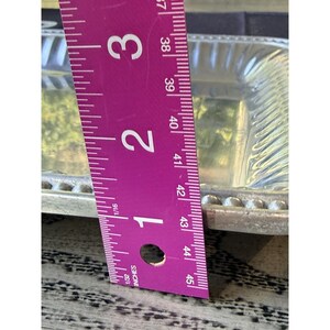 Bandeja rectangular vintage Wilton Armetale Flutes & Pearl de 35,5 cm (14") con aspecto de peltre. imagen 13