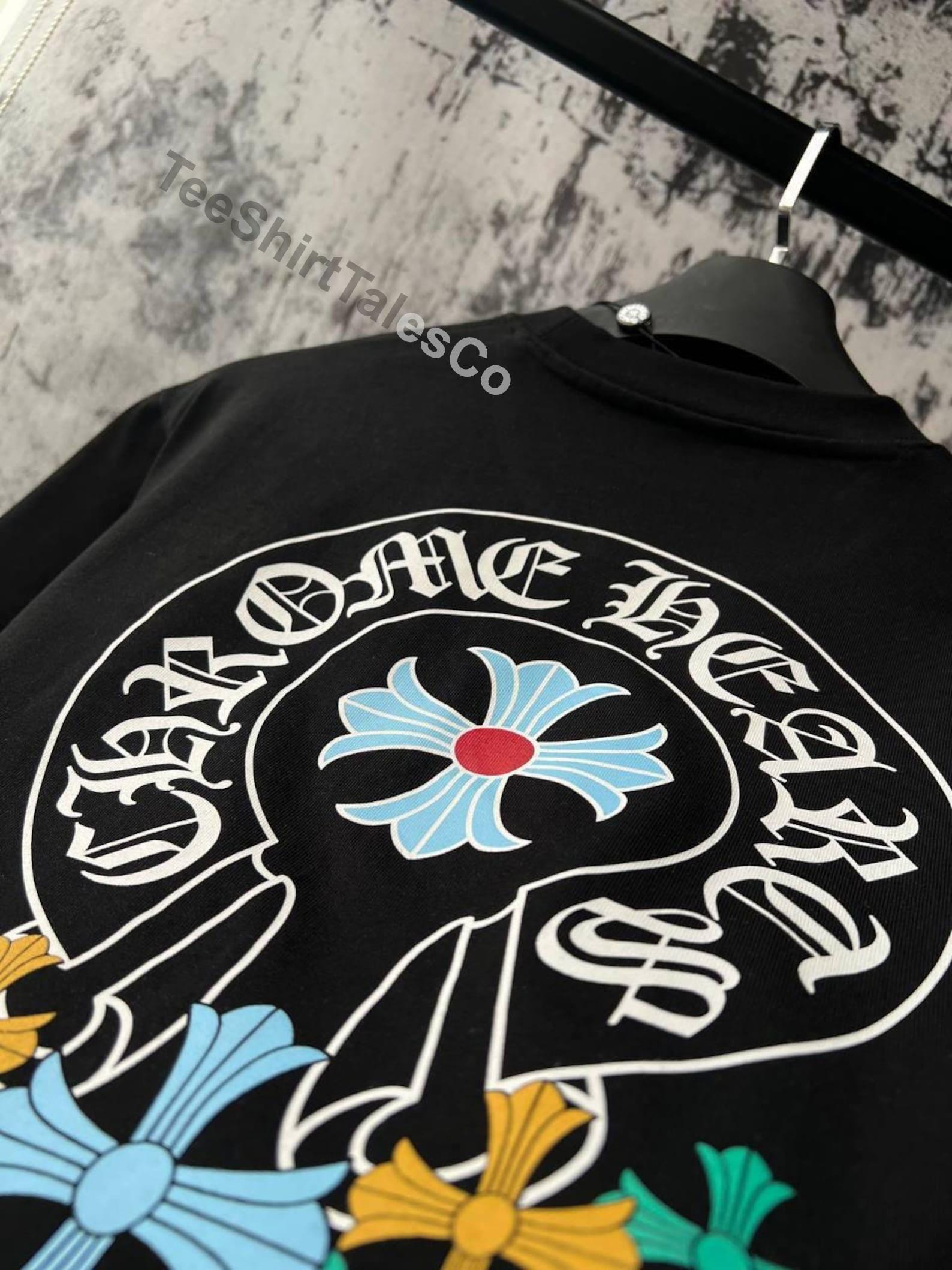 CH High Quality T Shirt Style Chrome Black Drip Fashion