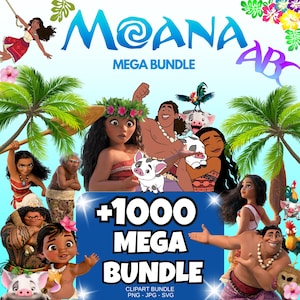 1000+ Moana SVG-clipartbundel, Moana PNG, Moana-bundel, Moana-lettertype, Maui SVG, Moana 2 svg, Moana-verjaardag, Moana-uitnodiging