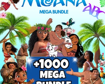 1000+ Moana SVG Clipart Bundle, Moana PNG, Moana Bundle, Moana Font, Maui SVG, Moana 2 svg, Moana Birthday, Moana Invitation