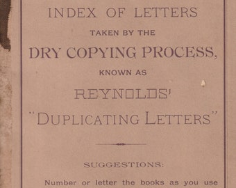 Digital Download 1880s Folio-Journal Blank Book "Index Of Letters" - Journaling and Scrapbook Supply