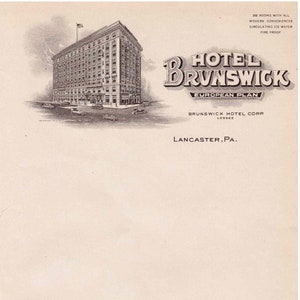 Fogli di carta intestata per hotel anni '900 - vuoti - nuovi vecchi stock