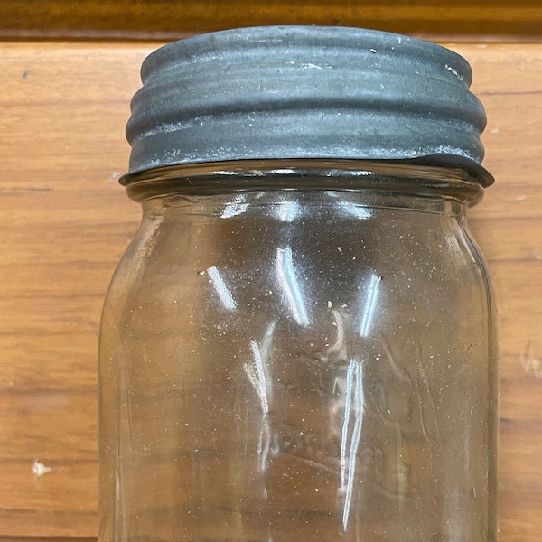 1950s Kerr Pint Mason Preserving Jar with Self Sealing Lid