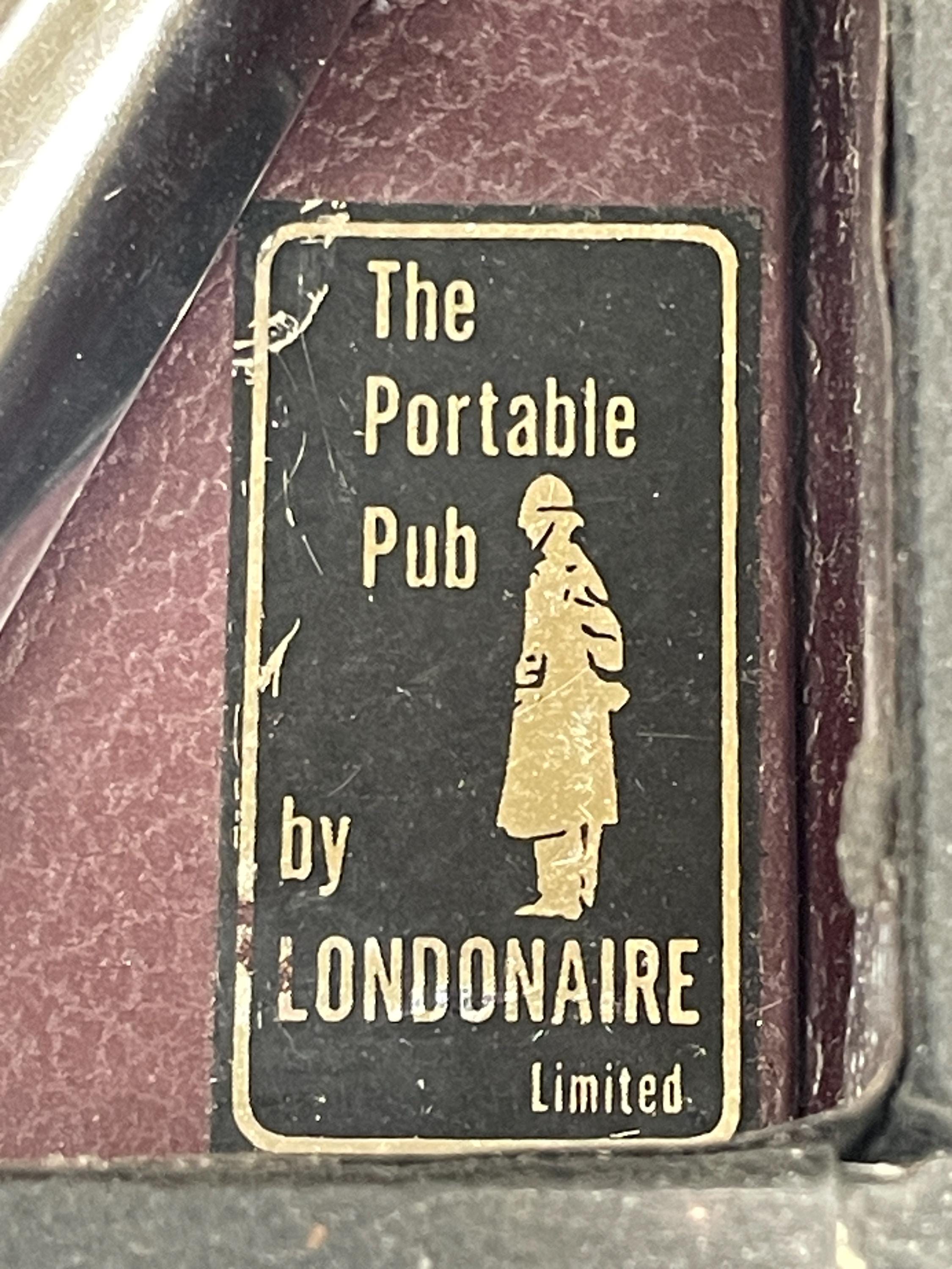 The Portable Pub by Londonaire - Vintage Bar Travelcase - Original Shaker/Mixer, Tongs, Opener, 4 Drink Cups and More
