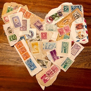 Vintage Briefmarken auf geschnittenen Umschlägen 20er Pack für Scrapbooking-Junk Journals-Crafting 1920er-1960er Jahre