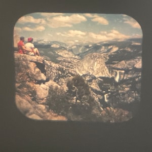 National Parks View Master Vintage Rollen: Crater Lake; Yosemite National Park; Versteend woud; Grand Canyon National Park