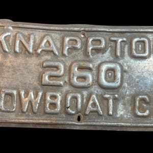 Knappton Towboat Company Tow Trailer - Metal License Plate