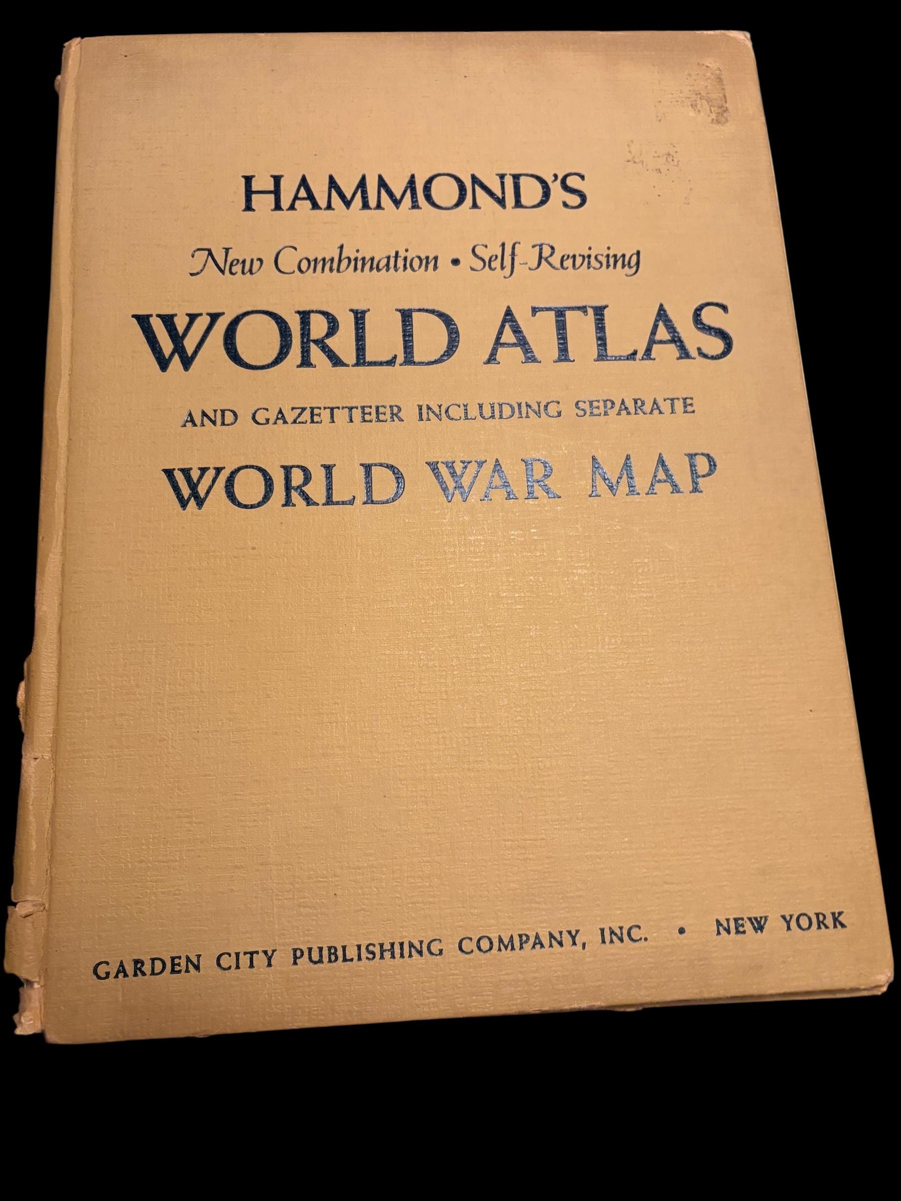 1943 Hammonds World Atlas