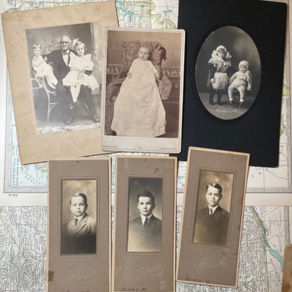 Gorgeous Victorian Children Part Deux- Late 1800's - Early 1900’s - Cabinet Photo Cards & Silver Prints