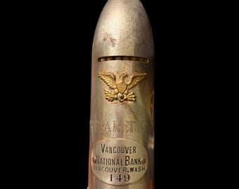 1910’s Antique Coin Bank - Vancouver National Bank “Preparedness” Munition Shell Bank