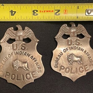 New Antique Bureau of Indian Affairs US Obsolete Police Sheriff Badge New Antique Bureau of Indian Affairs US Obsolete Police Sheriff Badge