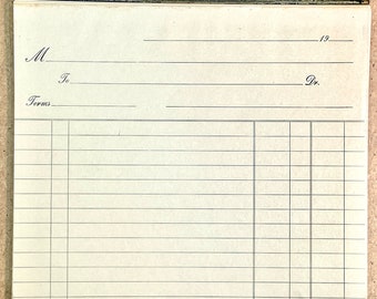 Digital Download 1950's Billhead Blank Forms- Shaw's Commercial Blanks- Junk Journal-Craft Supply