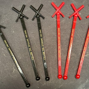 Vintage Drink Stirrers: Hockey, Hawaii, Airlines, Spokane Indians Baseball; & Hotels.  5 Sets to match or mix!