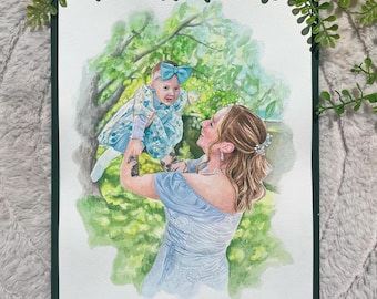 Retrato personalizado hecho a mano: una ilustración única a tu imagen.