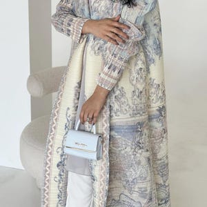 Celeste Dual Grace Abaya – Double Face Luxury Open Abaya