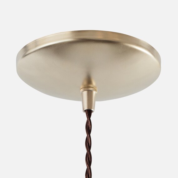 Dome Ceiling Canopy Kit Raw Brass Pendant Light Conversion Etsy
