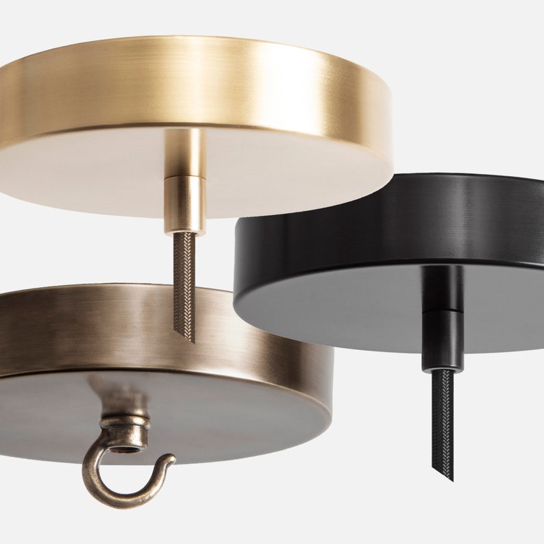 Pendant Light Ceiling Canopy Kit Chandelier Mount Hook Hardwire Mounting Lighting Brass Black Bronze