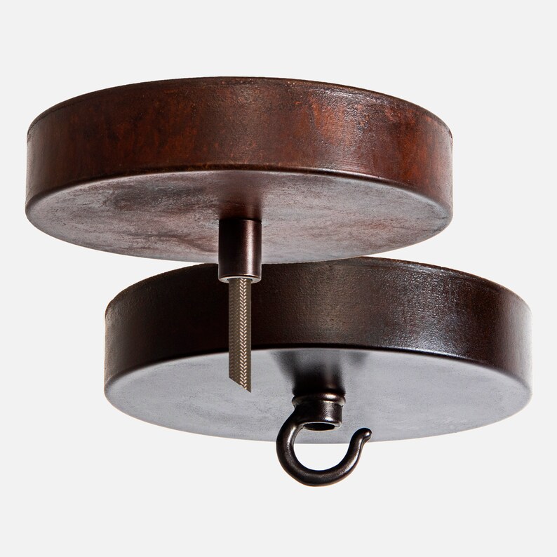 Natural Rust Ceiling Canopy Kit Pendant Light Ceiling Box Hanging Light Hardwire Installation Kit Mounting Kit W Coupling Attachment