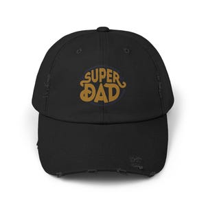 Super Dad Distressed Cap | Casual Dad Hat for Father&#39;s Day, Birthday Gift, Everyday Wear, Unisex Baseball Hat
