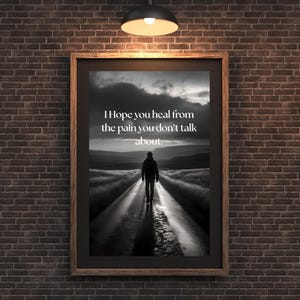 Heal from the Pain – Gothic Wall Art Digital Print | Surreal Emotional Portrait for Dark Interior Decor. loving wall art heartache
