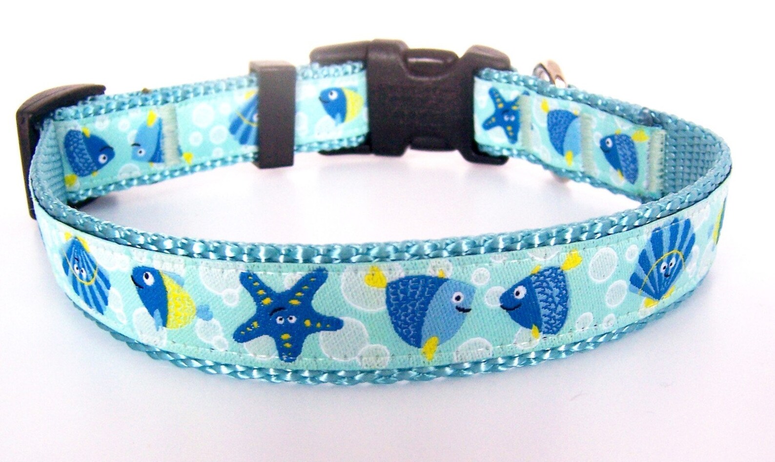Under the Sea Dog Collar Fish and Seashells Nautical Pet Etsy