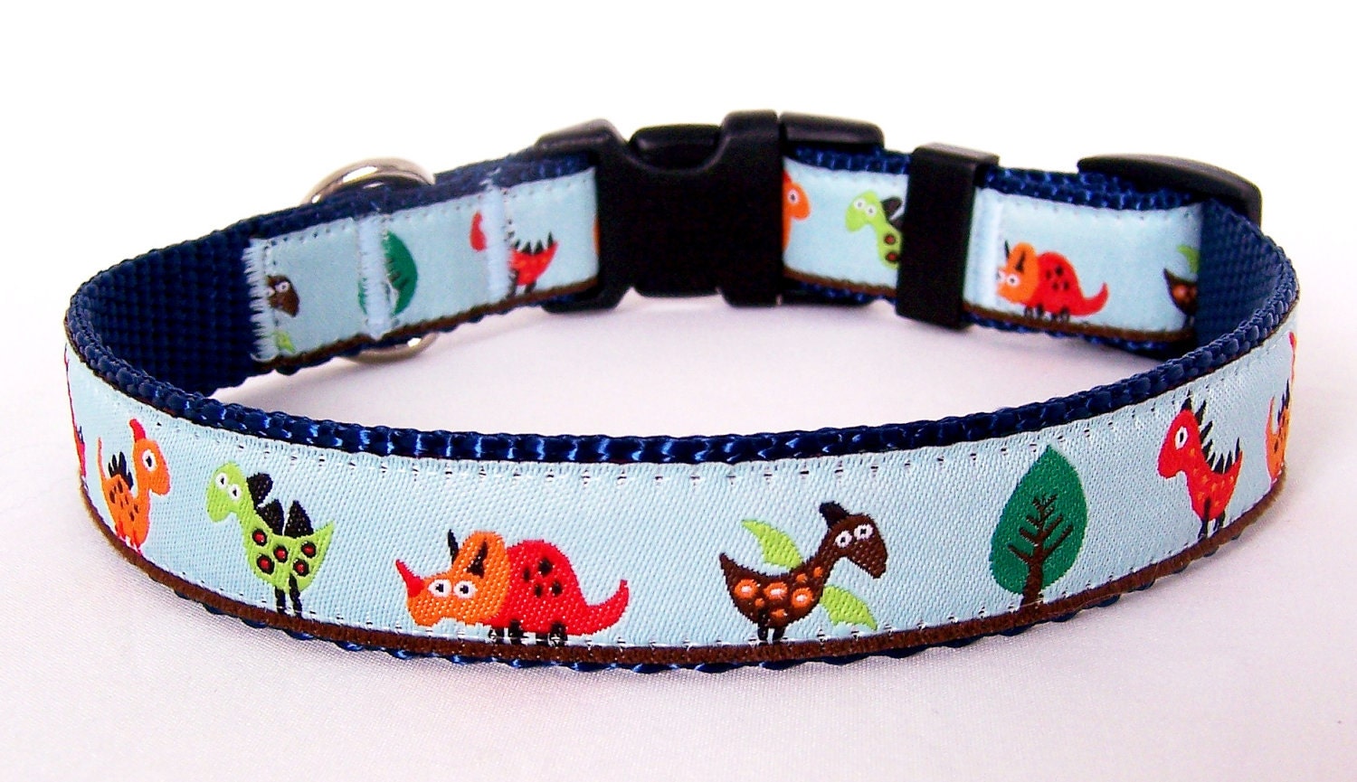 Dinosaur Dog Collar Adjustable dog collar Ribbon Pet Etsy