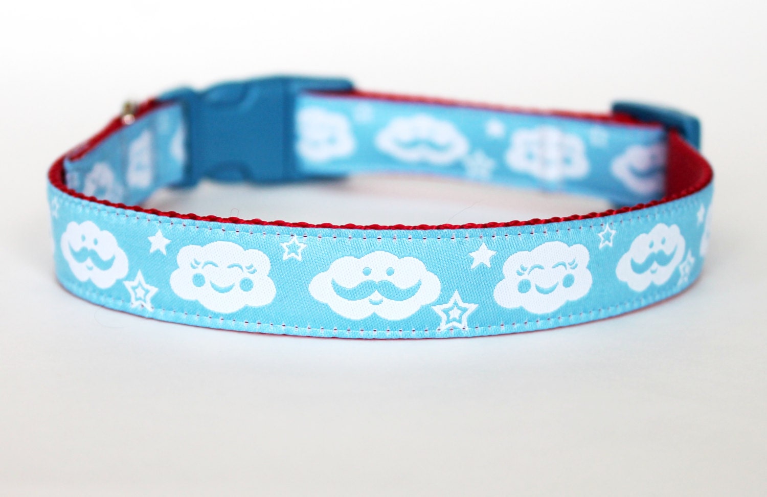 mustache dog collar