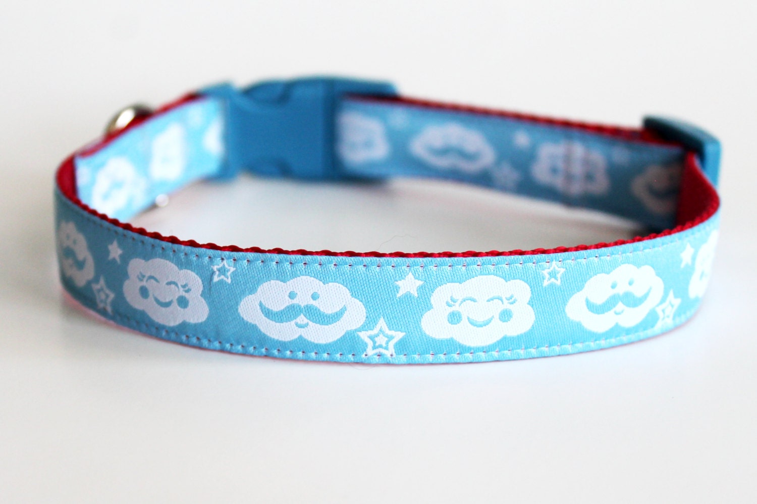 mustache dog collar