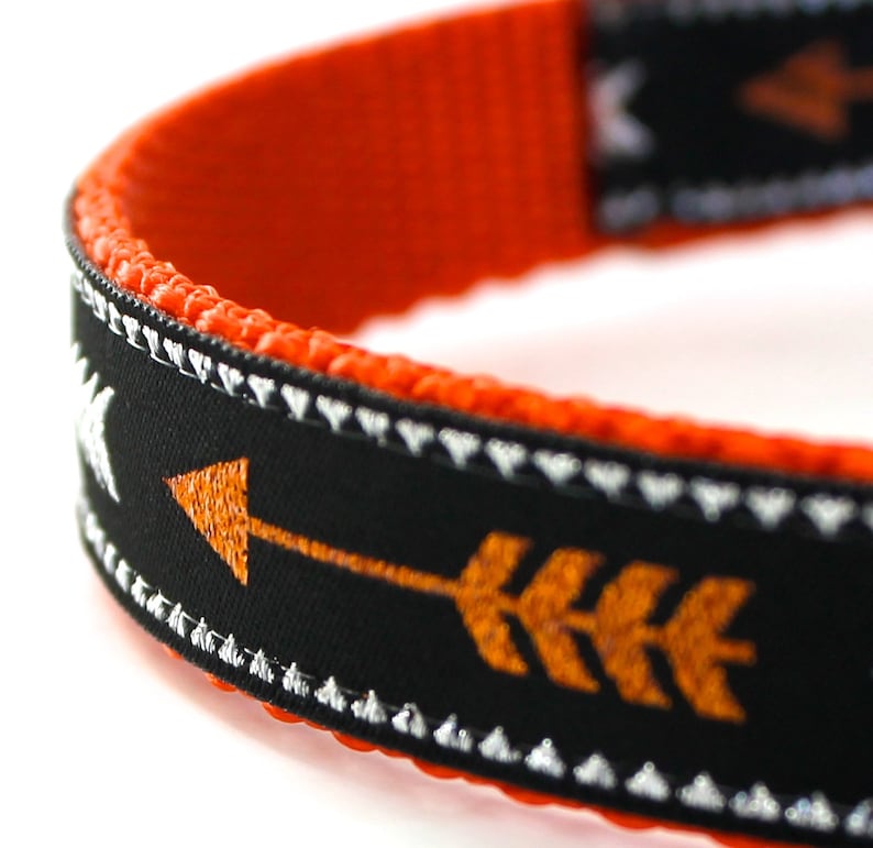 Glitter Arrow Dog Collar Boho Chic Adjustable Orange Pet Etsy