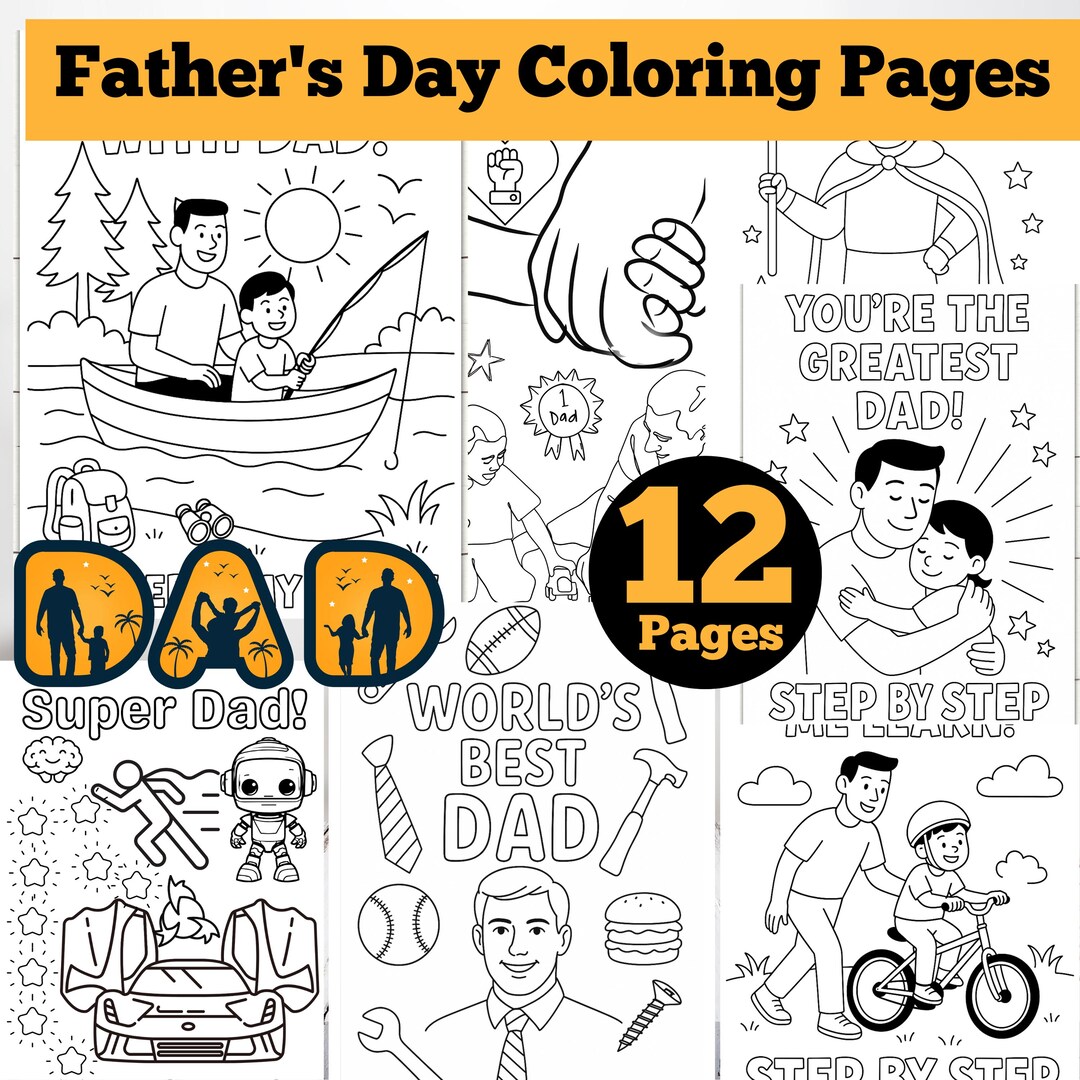 Father's Day Coloring Pages | Printable Dad Themed Activity Sheets ...