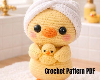 Duck Amigurumi Häkelanleitung - Baby Ente halten, DIY Stofftier Ostern, Instant PDF