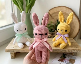 Mini Amigurumi Bunny Häkelanleitung, Einfache Floppy Ear Rabbit Anleitung (PDF Download)
