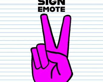 Peace Sign • Emote • Instant Download