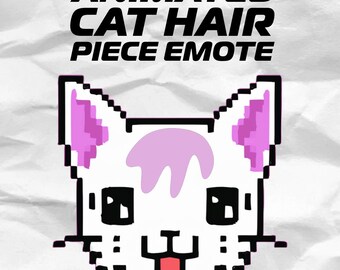 ANIMATED Cat Hair Piece • Emote • Instant Download