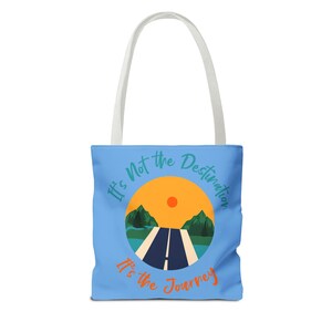 Retro Tote Bag with Inspirational Travel Quotes, Beach Bag, Gift for Travelers, Summer, Vacation