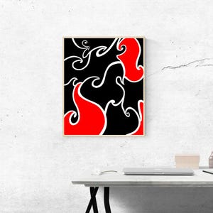 Abstract, Asian Style, Cry Blossom Wall Art Print | Aesthetic Digital Art Work | Modern Home Decor Download