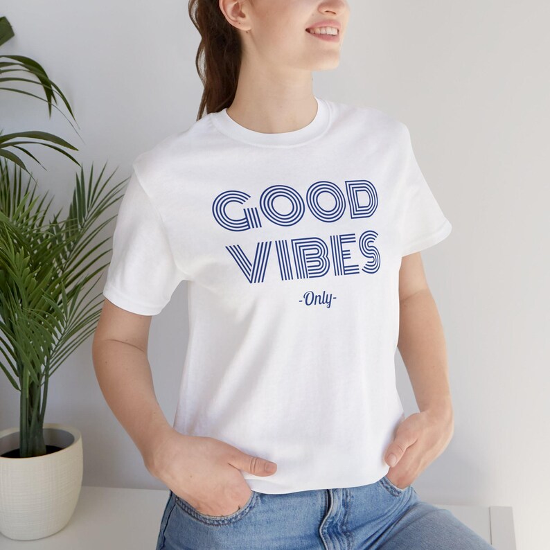 Good Vibes Tee: Unisex Airlume Combed Cotton Jersey image 8