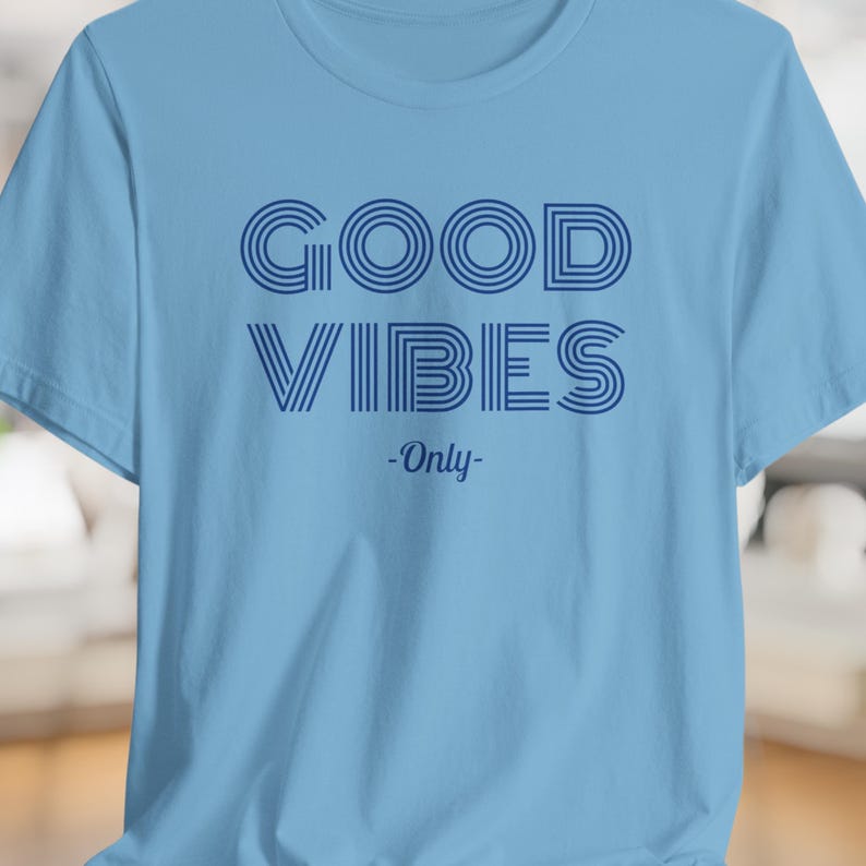 Good Vibes Tee: Unisex Airlume Combed Cotton Jersey image 4