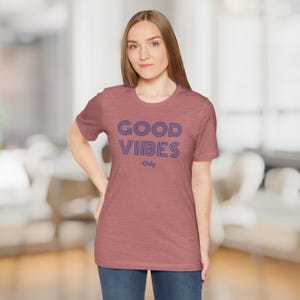 Good Vibes Tee: Unisex Airlume Combed Cotton Jersey image 6