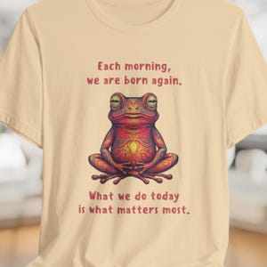 Meditative Frog T-Shirt: Spiritual Yoga Tee, Positive Vibes