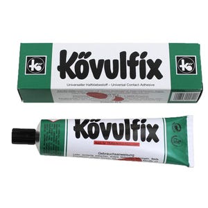 Colla Kövulfix 90 g – Adesivo multiuso potente per pelle, gomma, suole TR, metallo, legno e altro – Adesivo professionale Made in Germany
