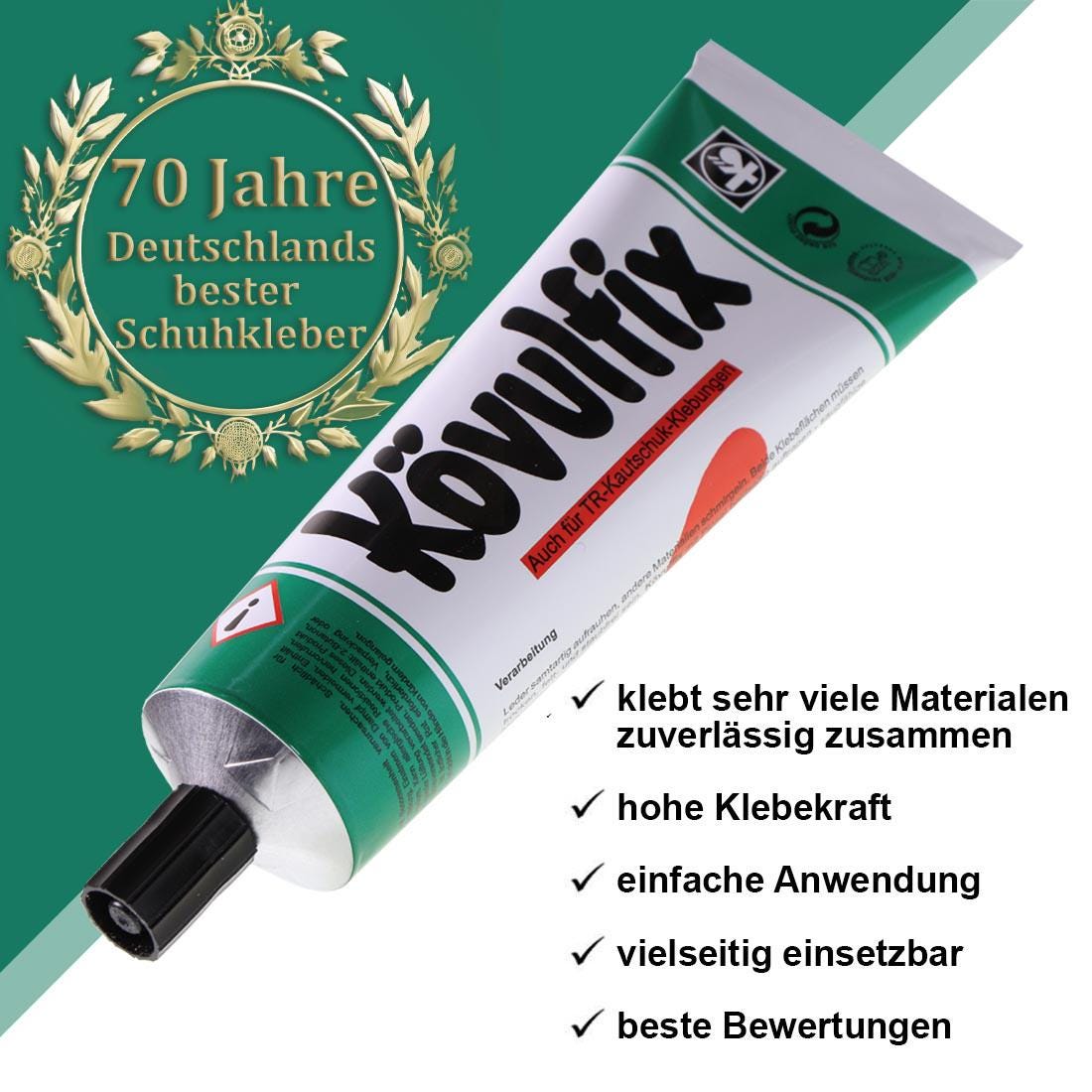 Kövulfix Shoe Glue 90g – Strong All-purpose Adhesive for Leather, Rubber, Metal & Wood | Professional Shoe Repair Glue Made in Germany
