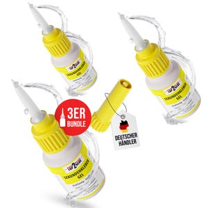 3× Top2Glue GEL Superglue – 20g Tubes | No drips, full control | Flexible superglue for household, DIY & creative projects