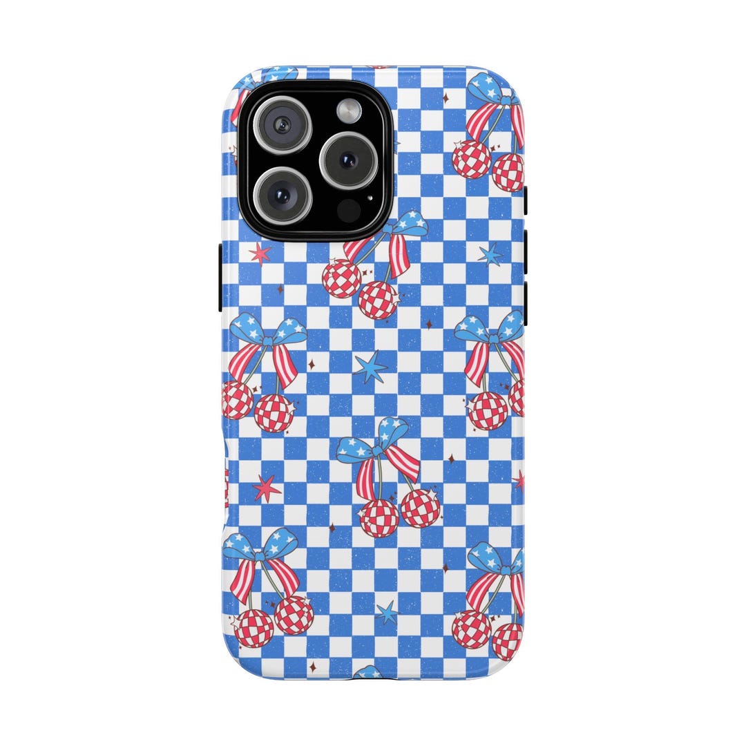 Independence Day Disco Ball & Checkered Phone Case , 4th of July Phone ...