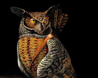 Great Horned Owl Art Print - Arend