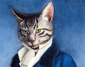 Cat Regency Art Print - Sir Oscar