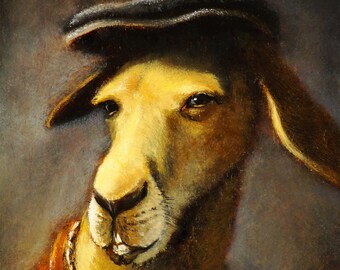 Kangaroo Art Print - Laughing
