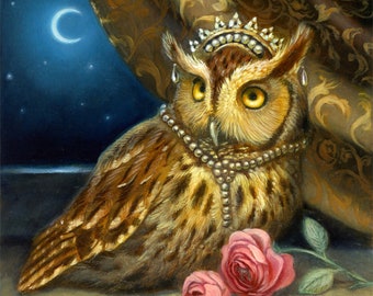 Owl Art Print - Elita