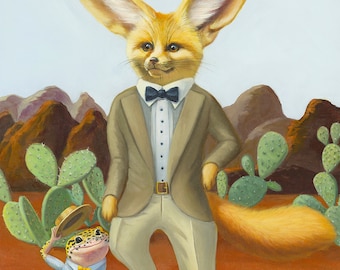 Fennec Fox Art Print - Dapper vrienden